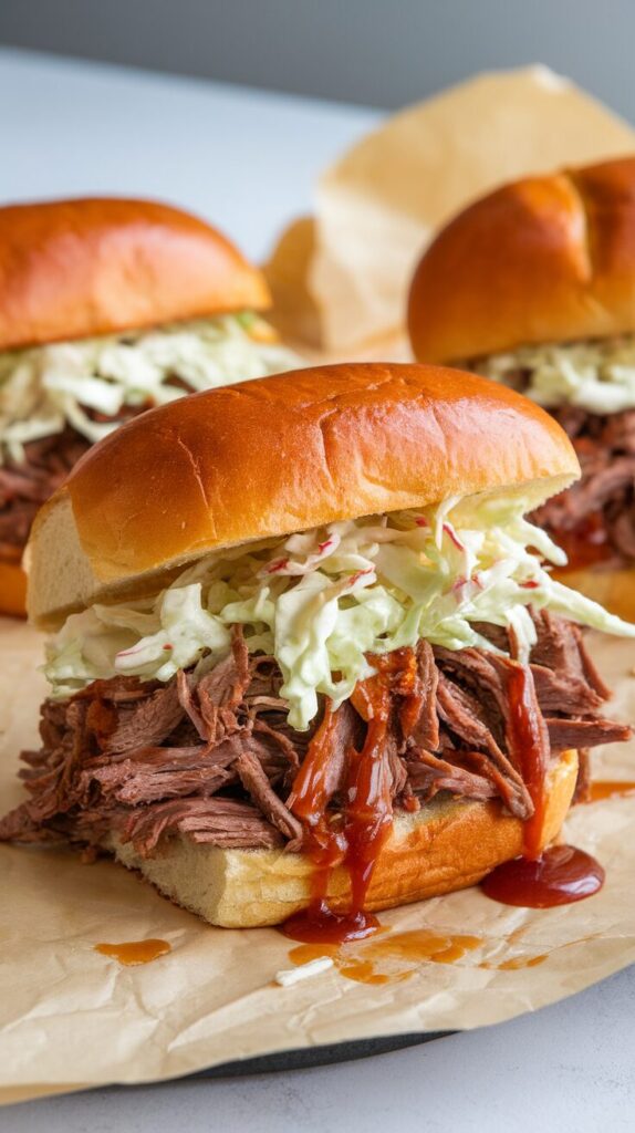BBQ Shredded Beef Sandwich