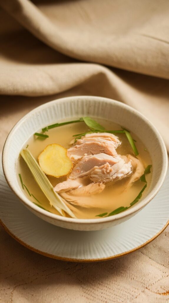 Asian-Inspired Chicken Soup with Ginger