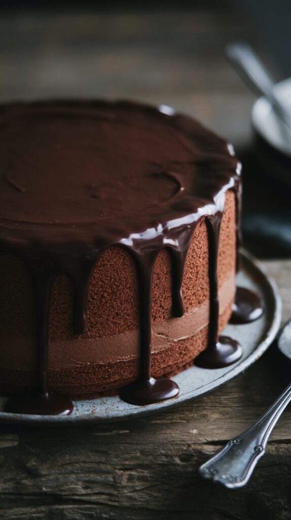 Chocolate Fudge Cake with Ganache