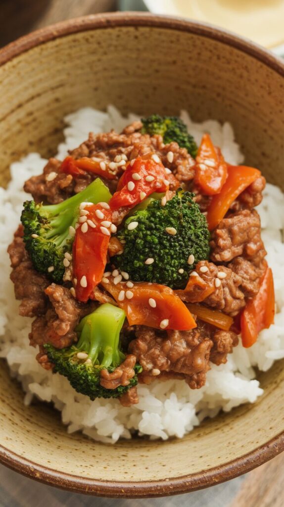 Classic Ground Beef & Veggie Stir Fry