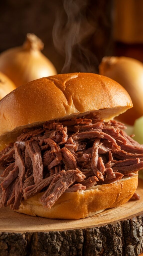 Classic Shredded Beef Sandwich