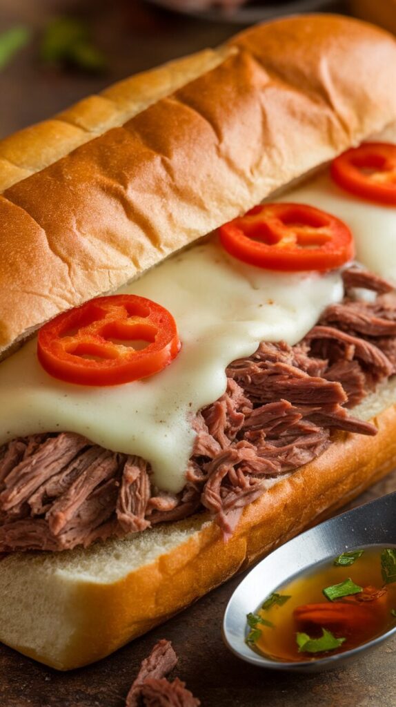 Italian Shredded Beef Sandwich