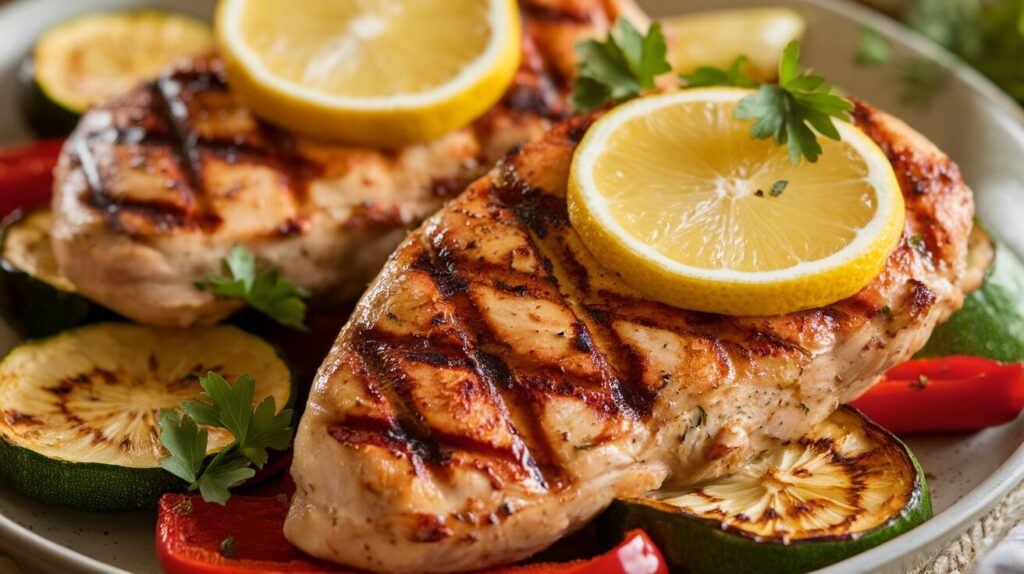 Lemon Herb Grilled Chicken with Veggies
