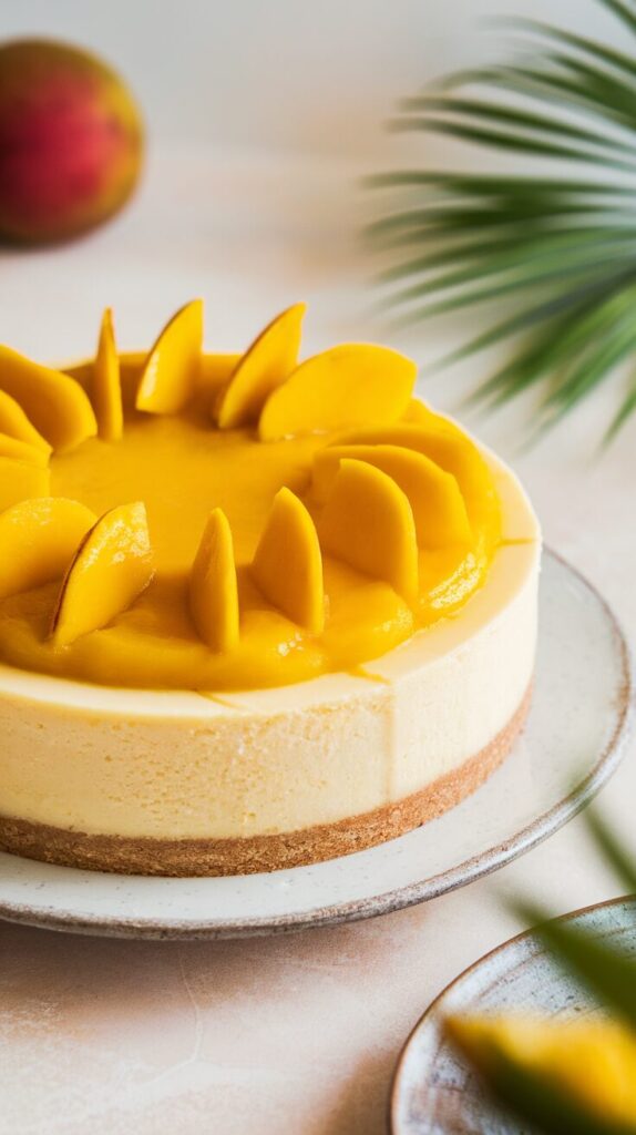 Mango Condensed Milk Cheesecake