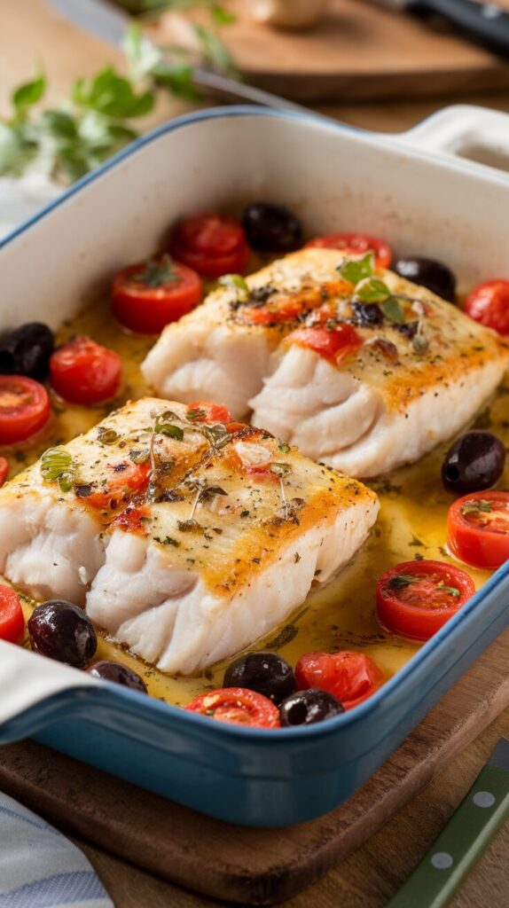 Mediterranean Baked Cod