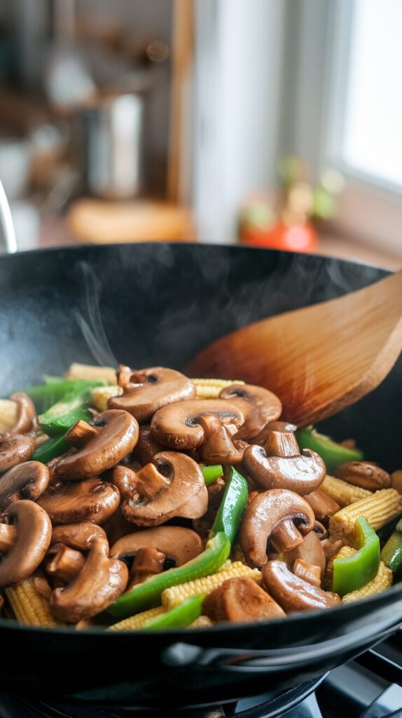 Mushroom & Baby Corn Stirfry