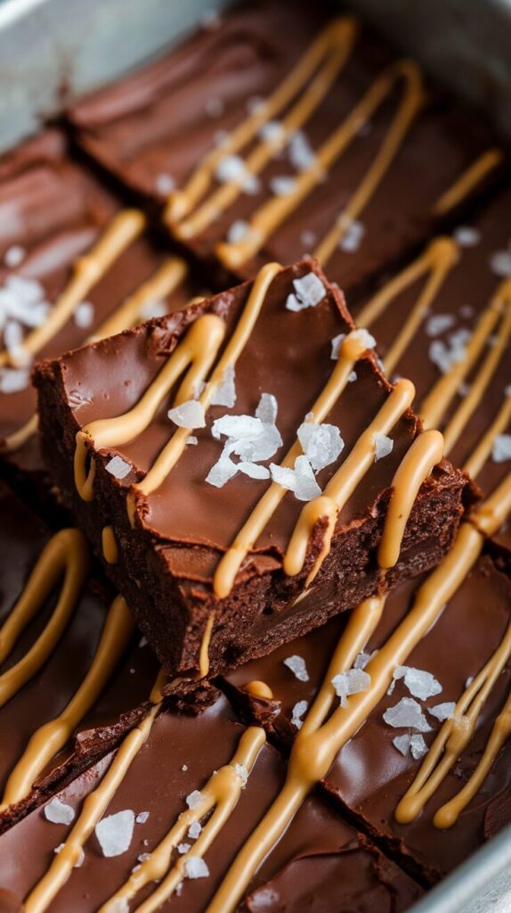 Salted Caramel Milk Chocolate Brownies
