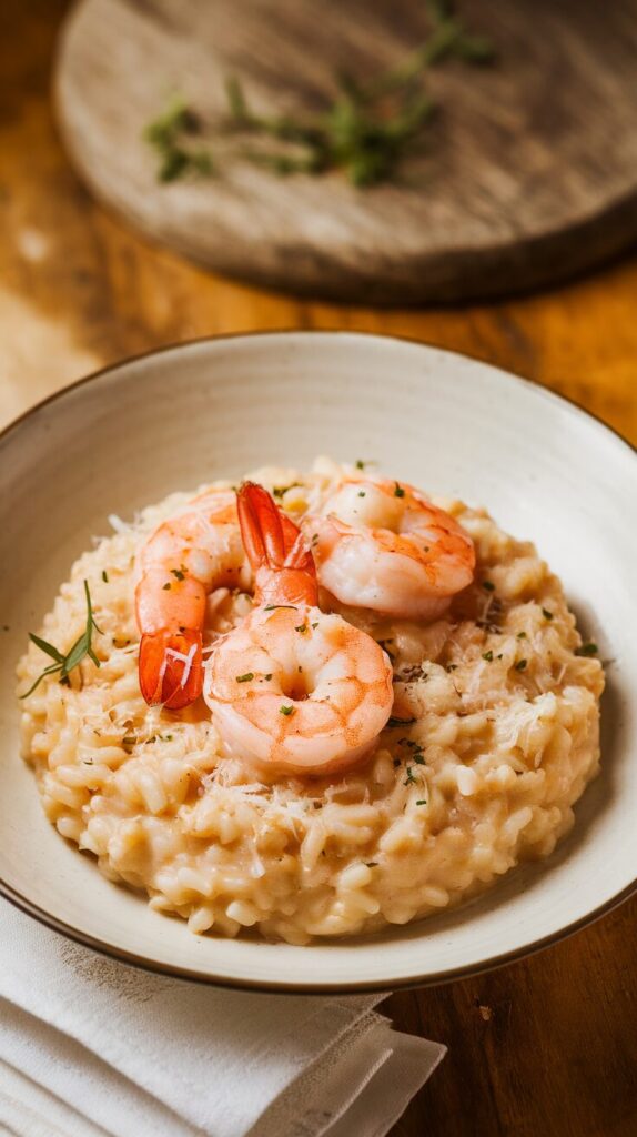 Shrimp Risotto with Parmesan & White Wine