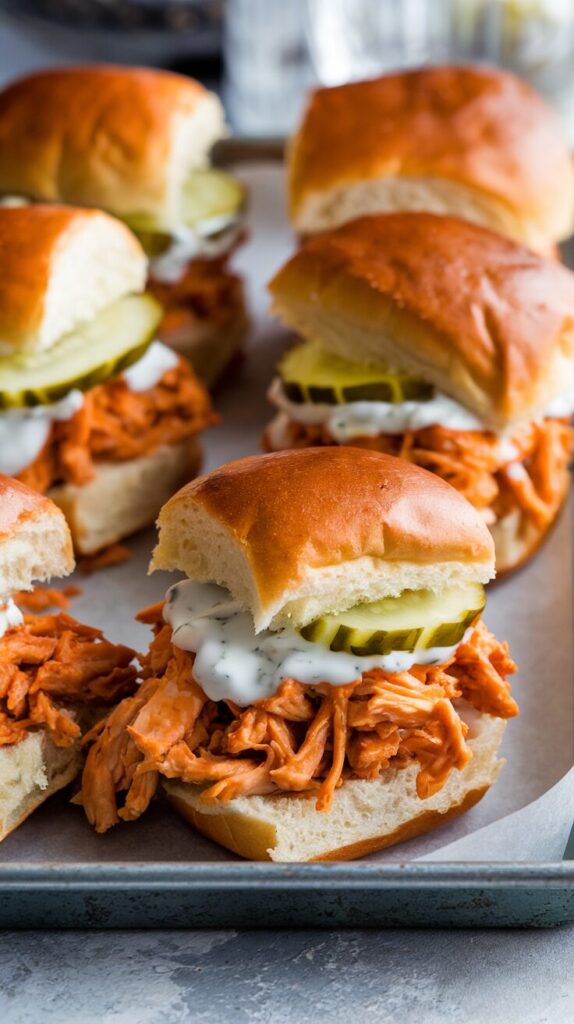 Spicy Buffalo Chicken Sliders