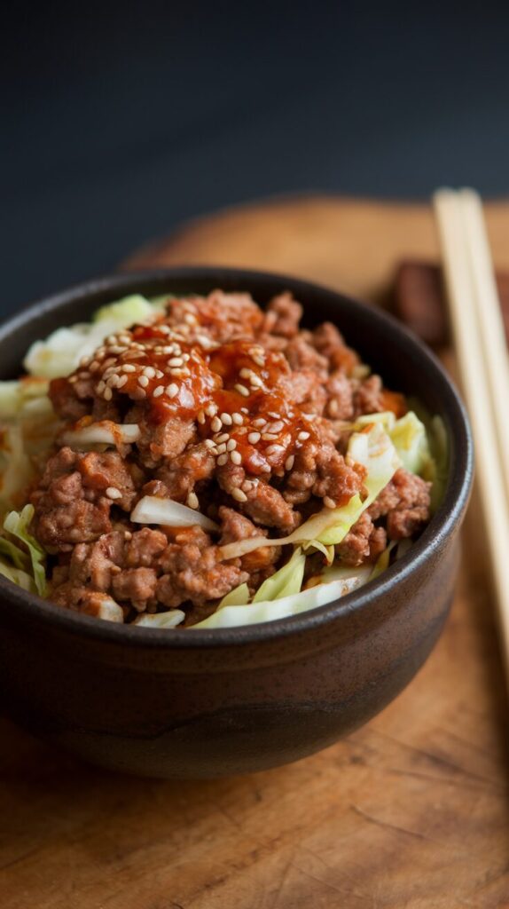 Sweet & Spicy Korean-Style Ground Beef Stir Fry