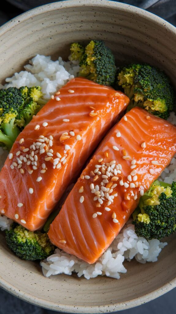 Teriyaki Glazed Salmon Bowls