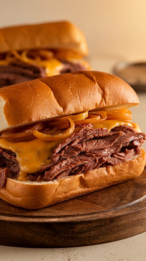 The Cheesy Melt Roast Beef Sandwich