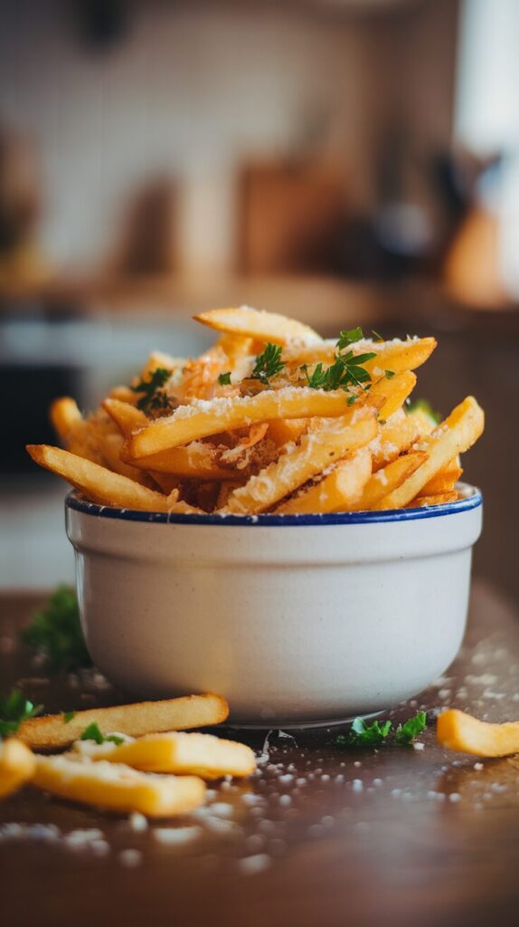 Air Fryer Garlic Parmesan Fries