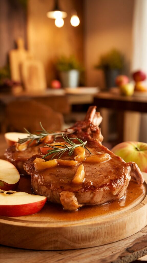 Apple Cider Glazed Pork Chops