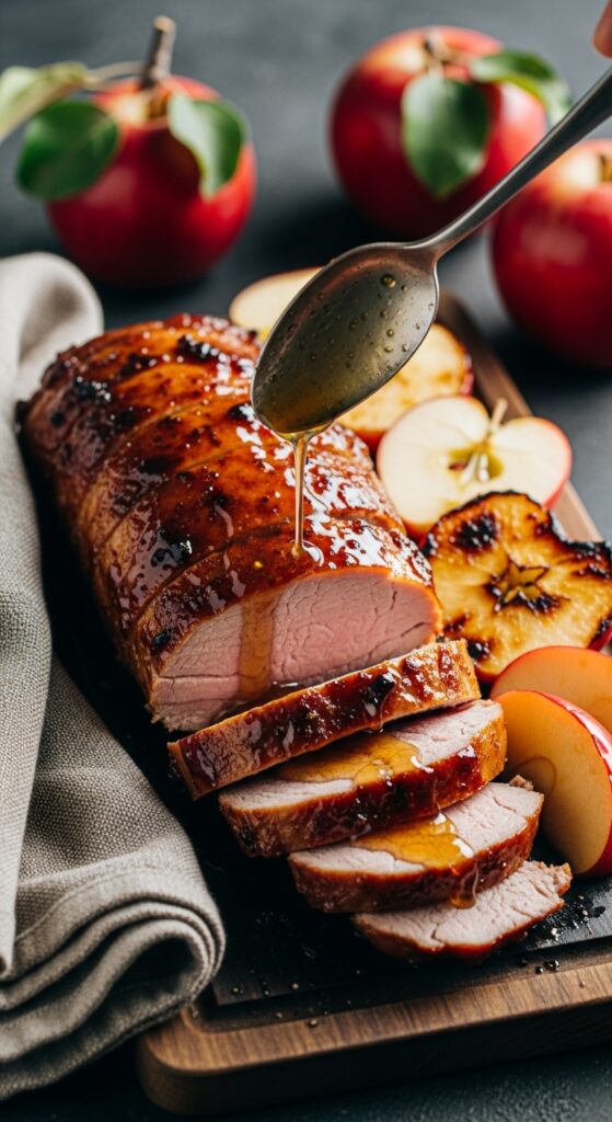 Apple Cider Glazed Pork Tenderloin