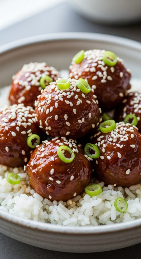 Asian-Inspired Sweet & Spicy Meatballs