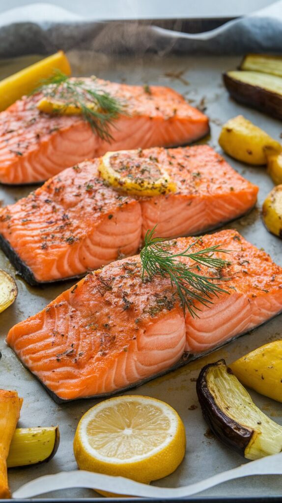 Baked Salmon with Garlic & Lemon