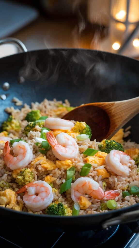 Broccoli and Shrimp Fried Rice