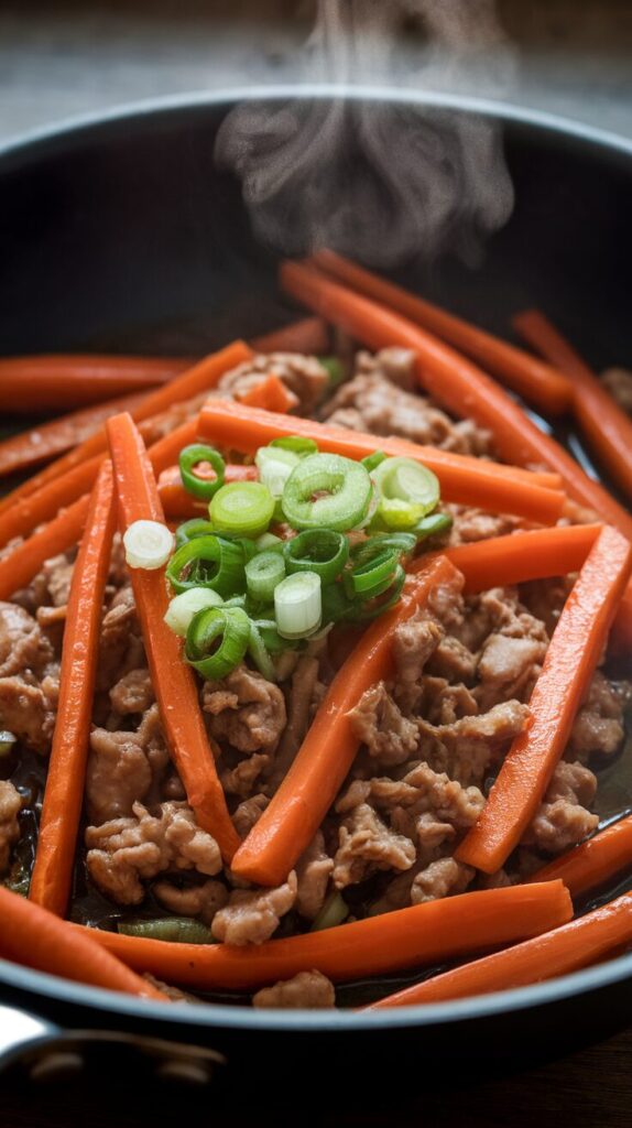 Carrot and Ground Turkey Stir-Fry