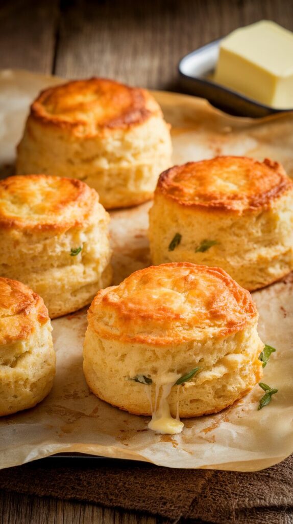 Cheesy Green Onion Biscuits