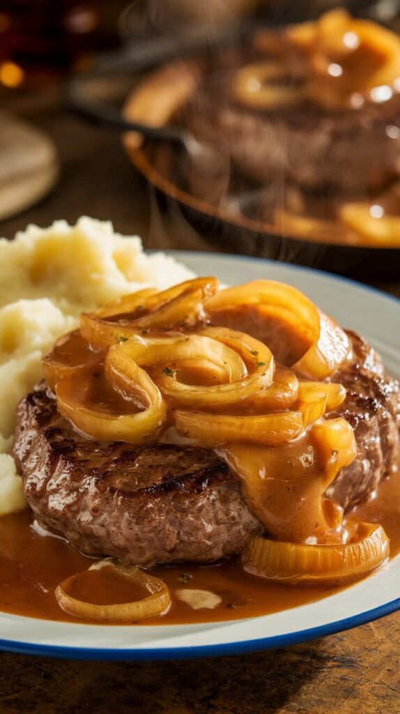 Classic Hamburger Steaks with Onion Gravy