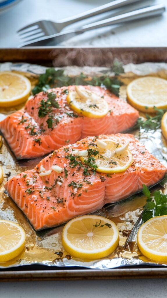 Classic Lemon Garlic Baked Salmon