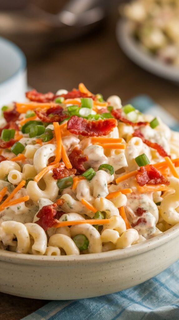 Creamy Bacon Ranch Pasta Salad