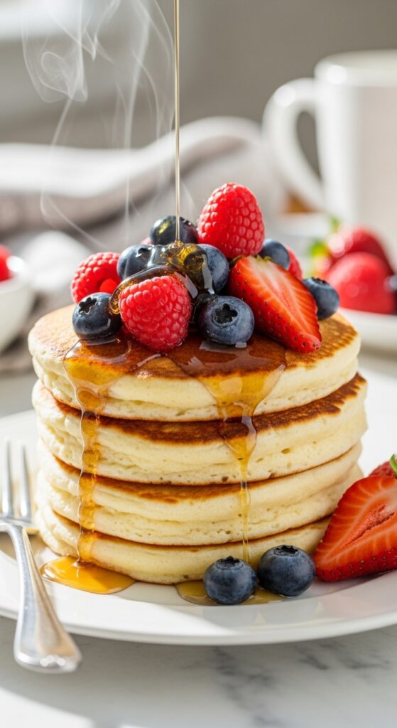Creamy Cottage Cheese Pancakes