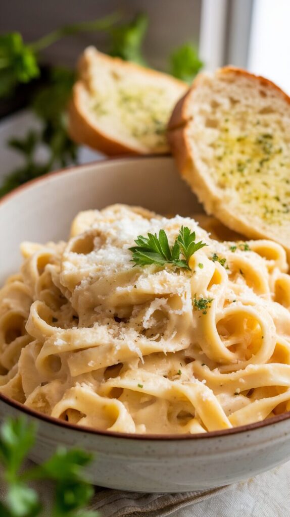 Creamy Garlic Alfredo Pasta