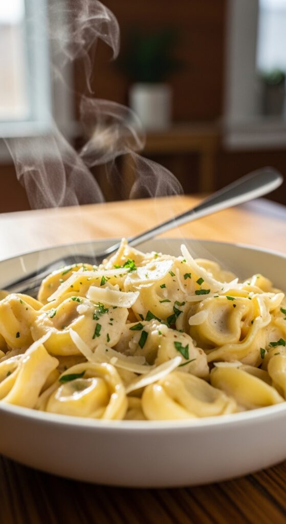 Creamy Garlic Parmesan Tortellini