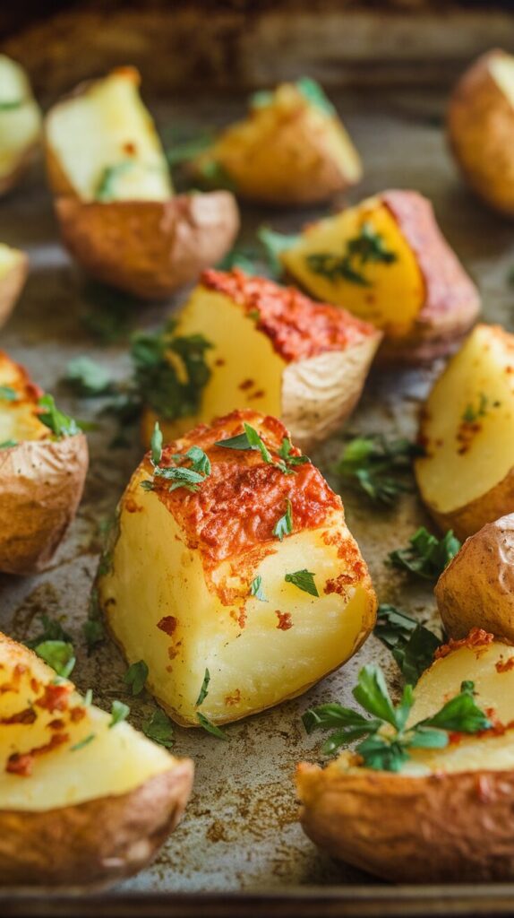 Crispy Garlic Roasted Potatoes
