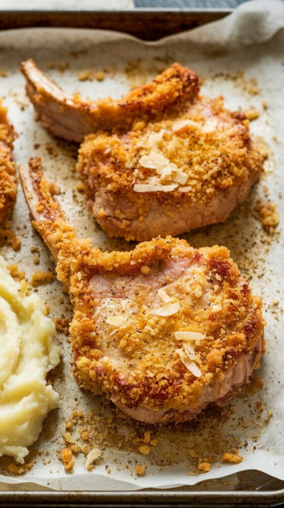 Crispy Oven-Baked Breaded Pork Chops
