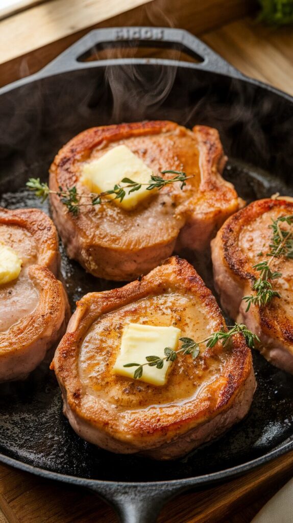 Garlic Butter Skillet Pork Chops