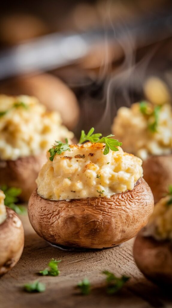 Garlic Parmesan Stuffed Mushrooms