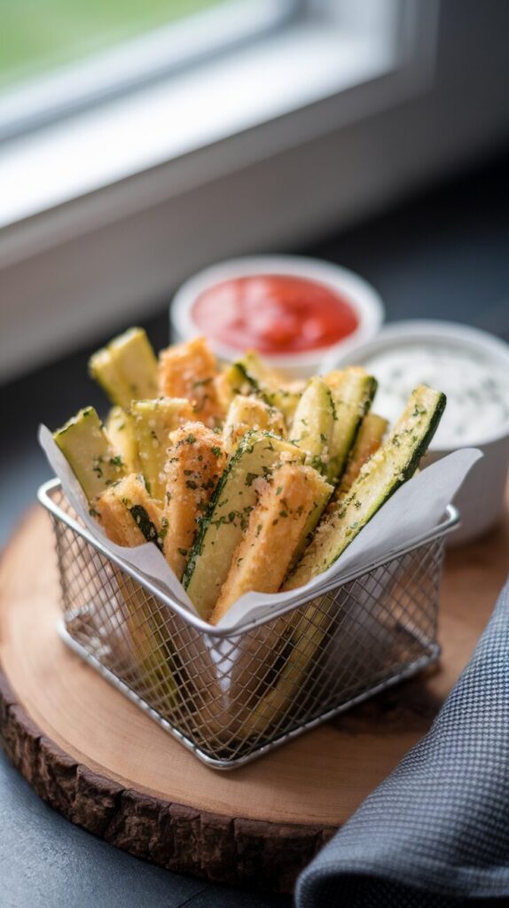 Garlic Parmesan Zucchini Fries