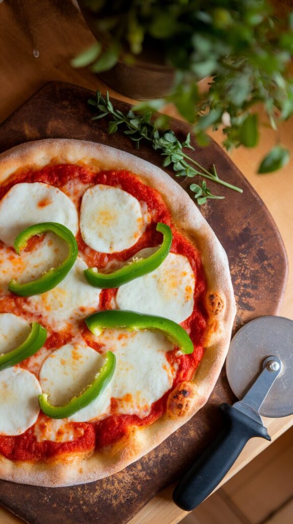 Green Bell Pepper Pizza Topping