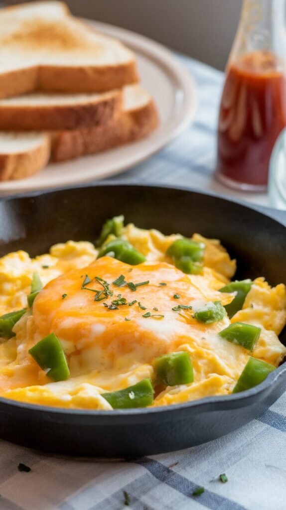 Green Bell Pepper and Egg Scramble