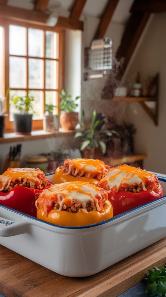 Ground Turkey Stuffed Peppers