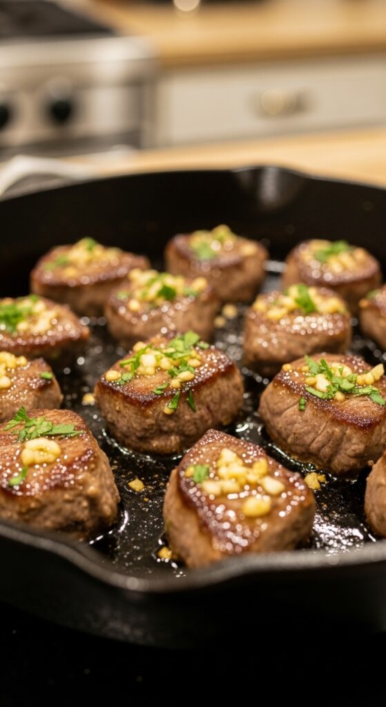 Keto Garlic Butter Steak Bites