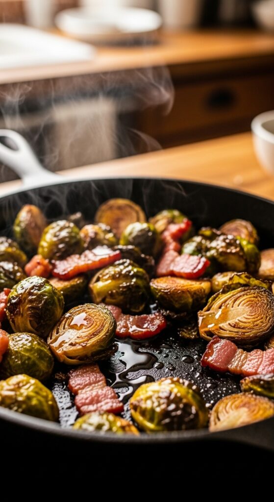 Maple Bacon Brussel Sprouts