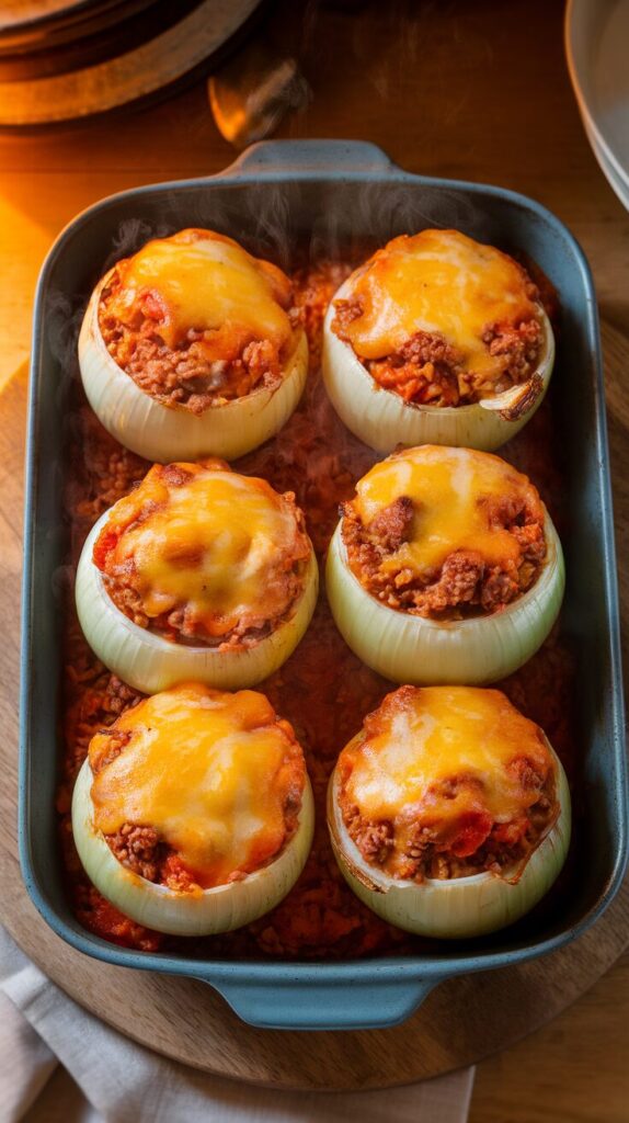 Meat-Lover’s Stuffed Onions