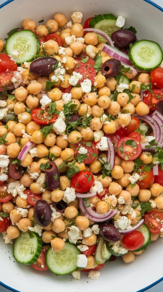 Mediterranean Chickpea Salad Bowl