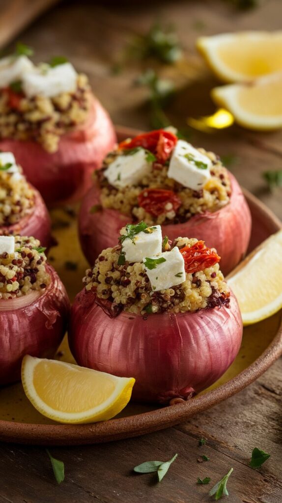 Mediterranean-Style Stuffed Onions