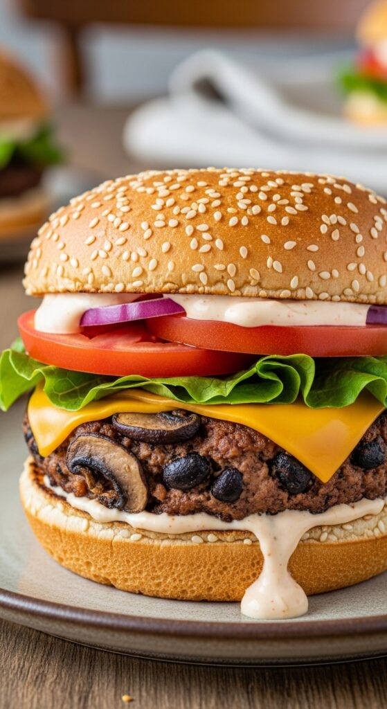 Mushroom & Black Bean Burgers