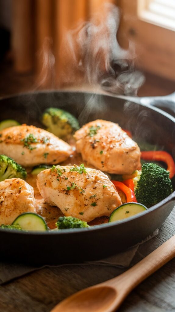 One-Pan Garlic Butter Chicken with Veggies