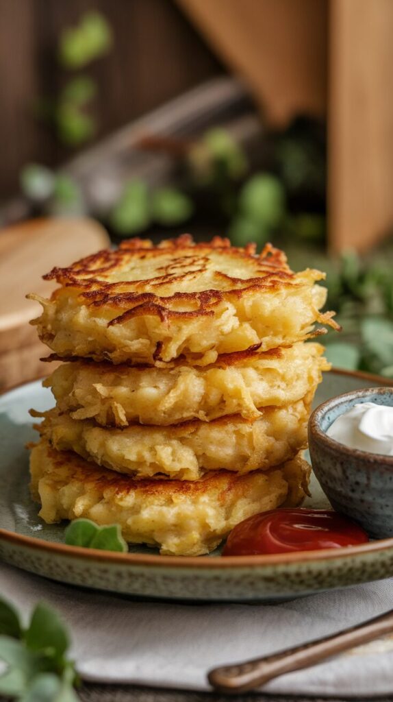 Quick Mashed Potato Pancakes