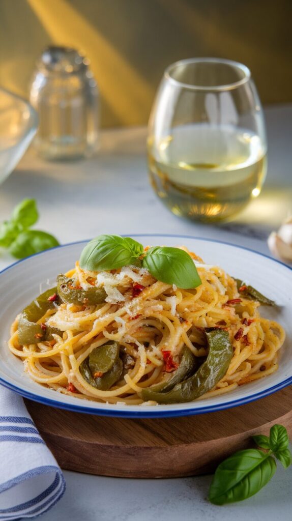 Roasted Green Pepper Pasta