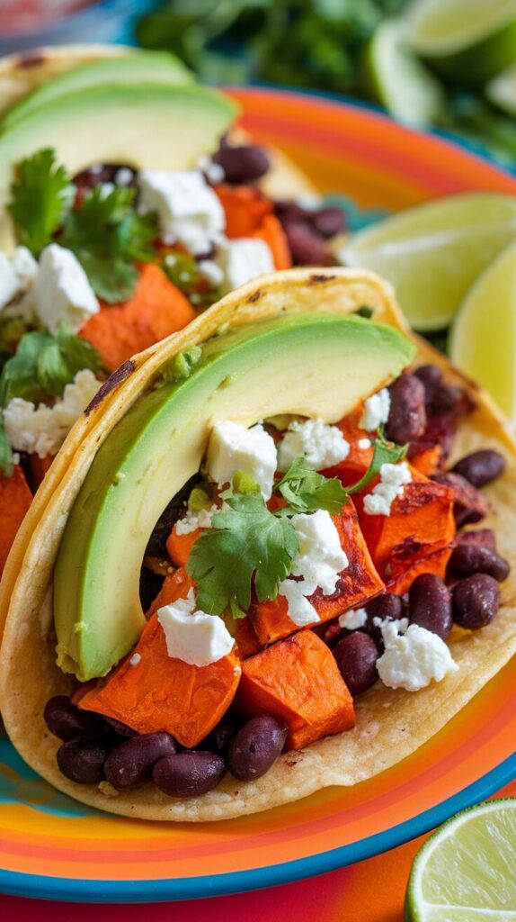 Roasted Sweet Potato & Black Bean Tacos