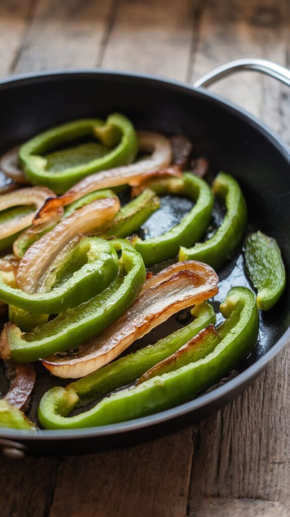 Sautéed Green Peppers and Onions