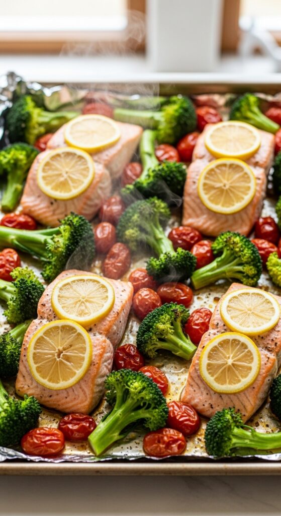 Sheet Pan Lemon Garlic Salmon